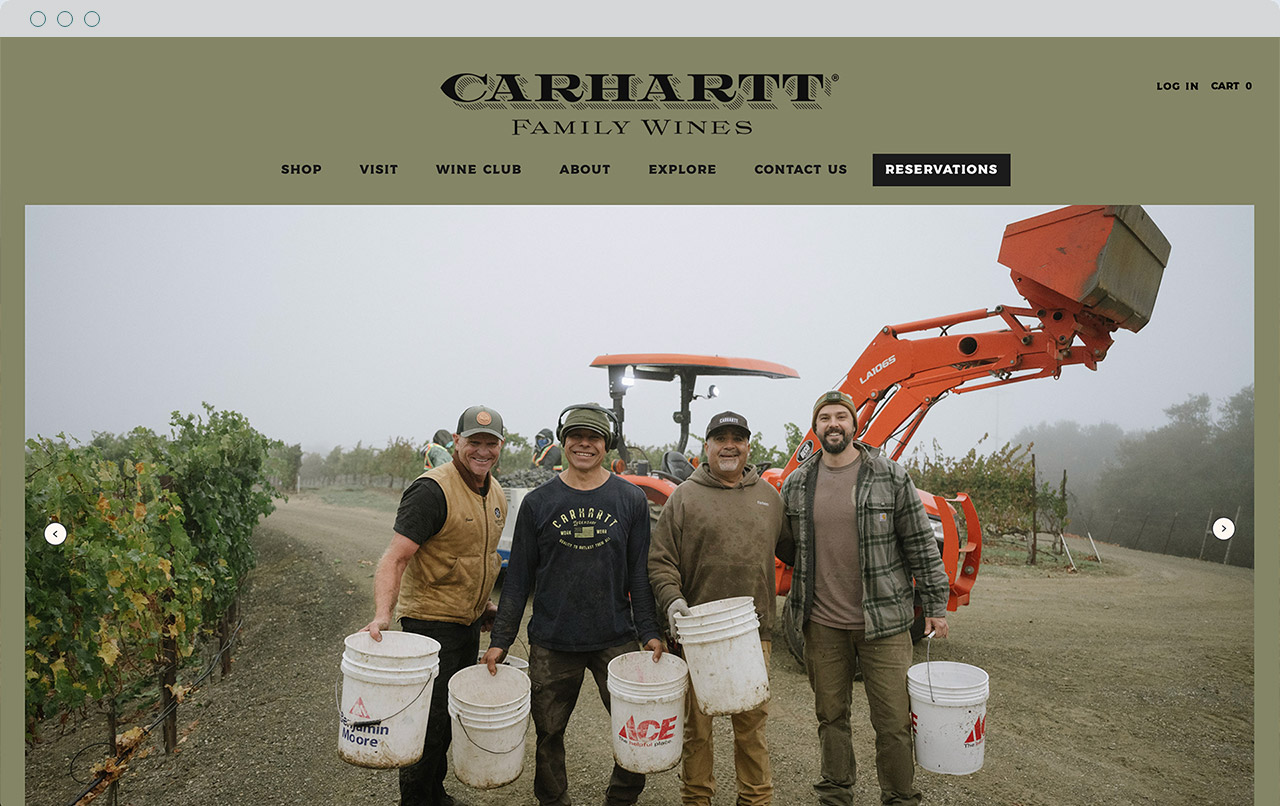 Carhartt homepage